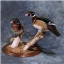 Walnut&#32;Round&#32;Base&#32;Wood&#32;Duck&#32;Mount