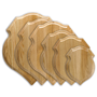 Solid&#32;oak,&#32;crest-shaped&#32;plaque&#32;for&#32;taxidermy&#32;mounts.