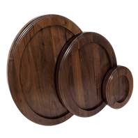 Thick Walnut Oval Bases